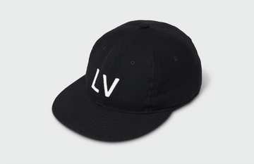Black Vintage Flatbill Hat - Las Vegas (White LV)