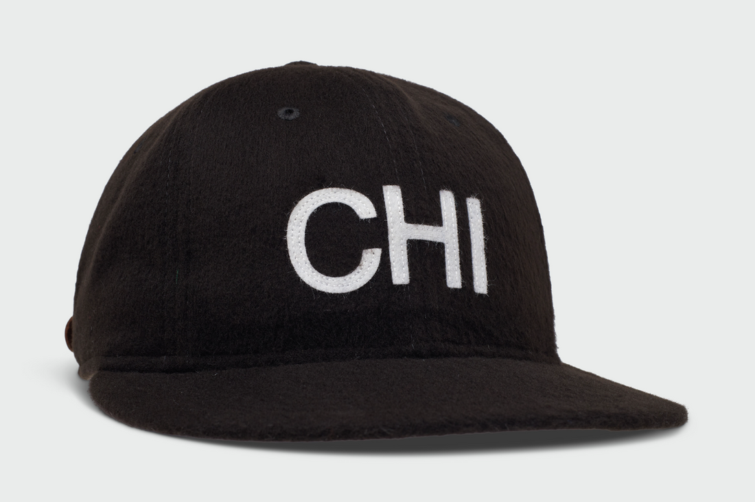Black Repreve Vintage Flatbill Hat - Chicago (White CHI)