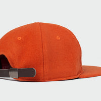 Burnt Orange Wool Vintage Flatbill Hat - Texas
