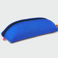 Pencil Pouch - Electric Blue and Tan