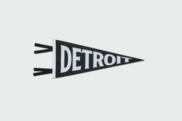Detroit Pennant - Black & White