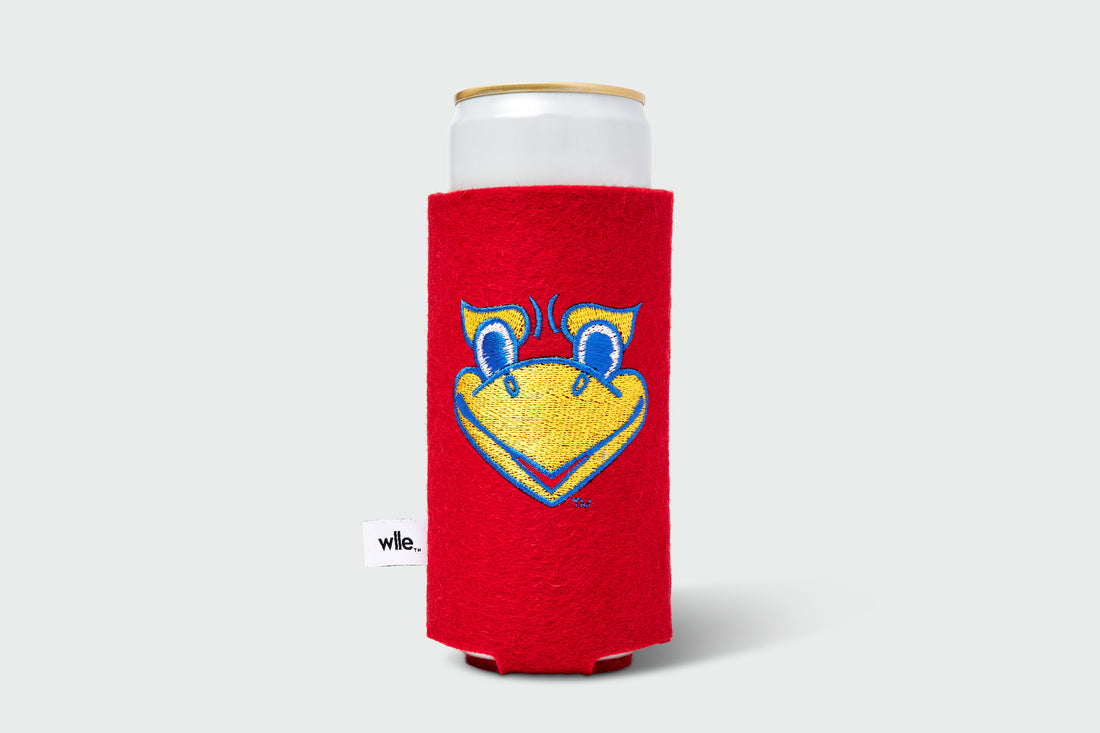 University of Kansas Skinny wlle™ Drink Sweater - Jayhawk Face - Cherry Red