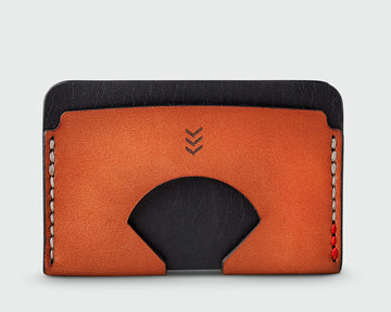 Sandlot Goods Monarch leather wallet in black and tan